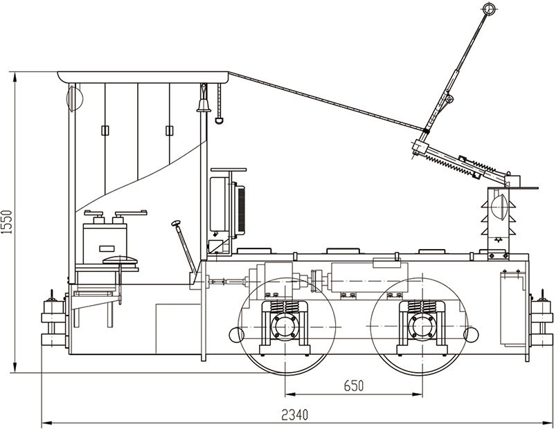 CJY1.5 Electric Trolley Locomotive with 3.5kW motor
