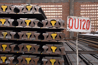 crane steel rail, track railway, QU120 crane steel rail, track railway, QU120