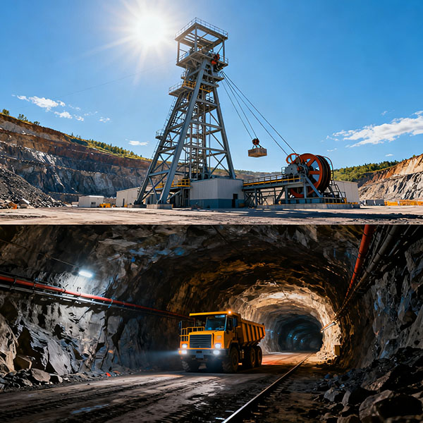 Mining Transport Solutions: Shaft Hoisting vs. Tunnel Haulage