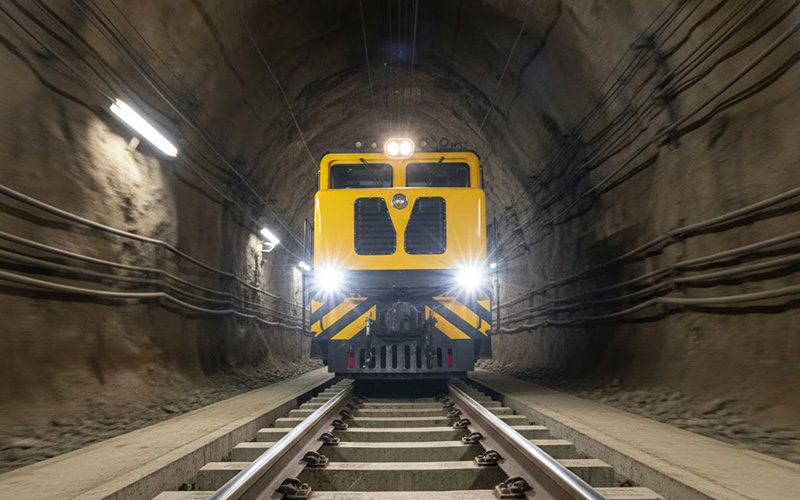 Split-image showing a worn mine rail next to a new, sturdy light rail upgrade, highlighting the solution to haulage bottlenecks.
