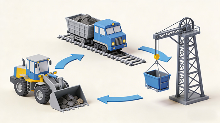 A reliable mine locomotive hauls ore cars in an underground tunnel, symbolizing efficient and continuous haulage operations for 2026.