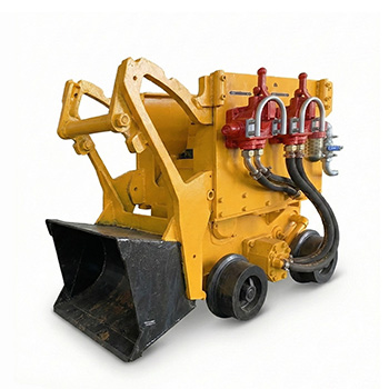 Comparison of rope-operated and ropeless pneumatic rock loaders used in early underground mining tunnels.