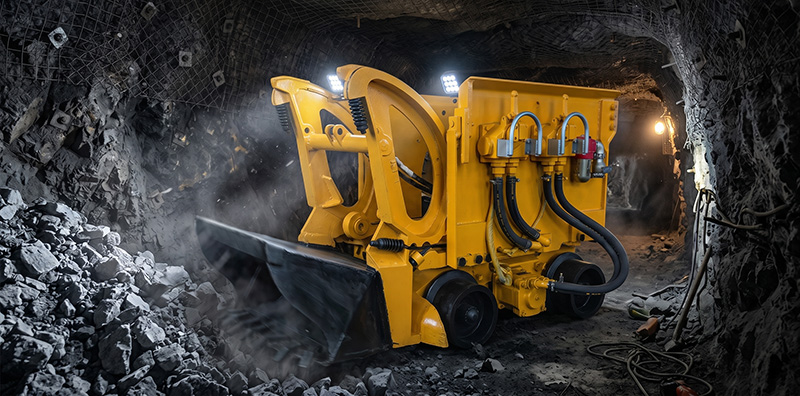 ZQ17 rock loader operator with spare part – no downtime, easy to operate.