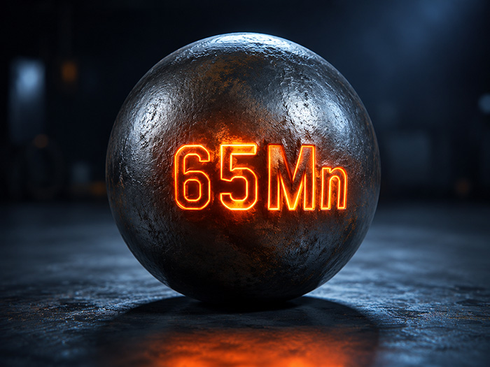 Macro shot of glowing orange-red hot forged steel balls on a dark industrial anvil with flying sparks and cinematic moody lighting.